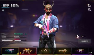 CONTA FREE FIRE GEMADA COM PRIMEIRO PASSE UMP E XM8 ROXA BESTA ATT 2X VELOCIDADE