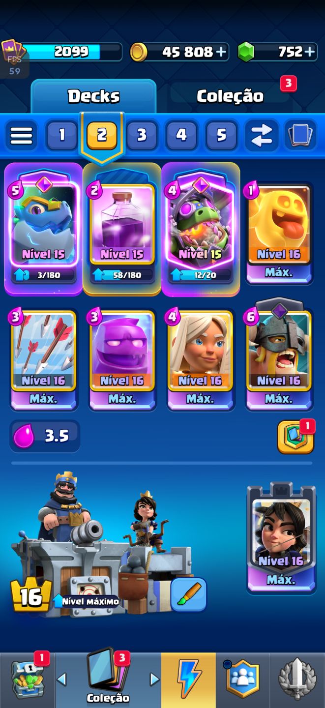 CONTA DE CLASH ROYALE GEMADA