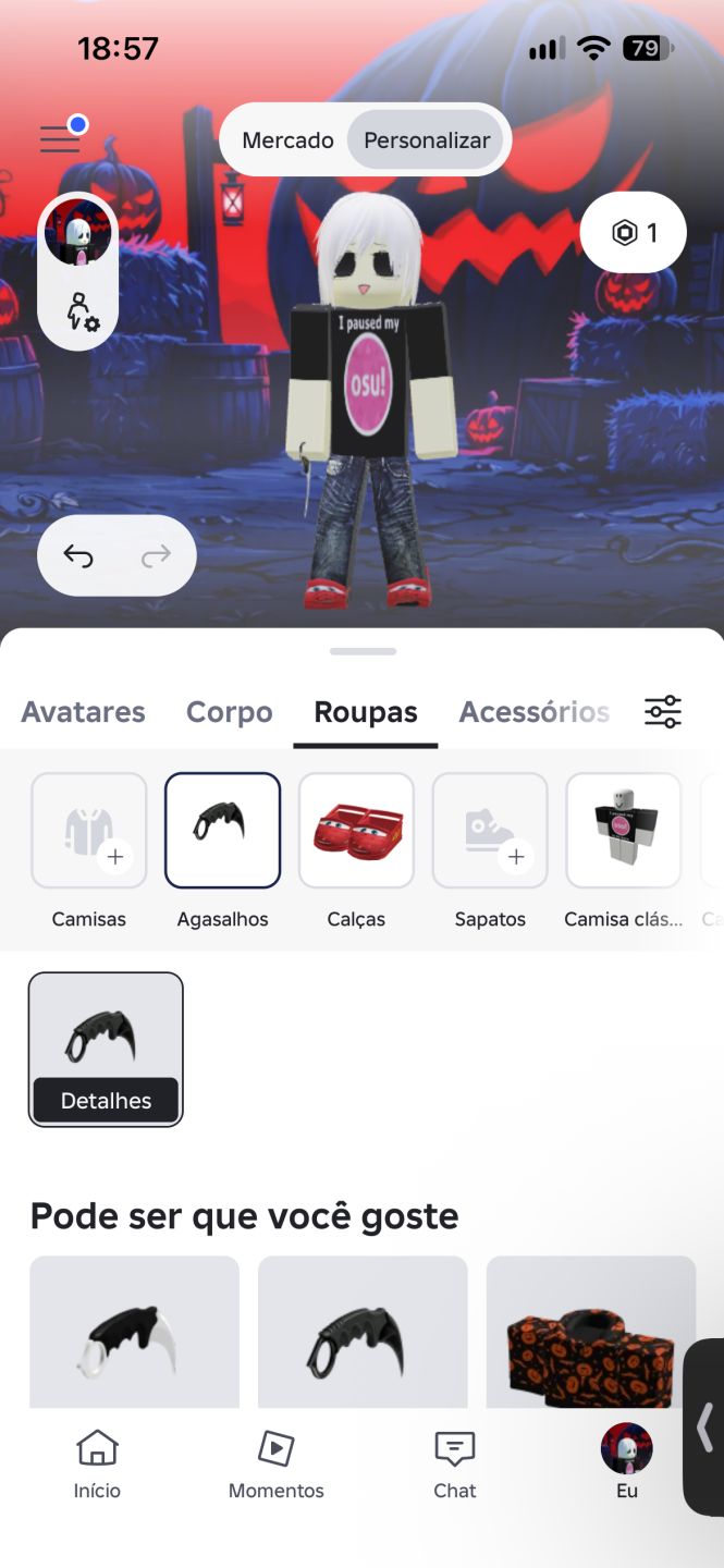 Conta de Roblox Skins e upada em jogos