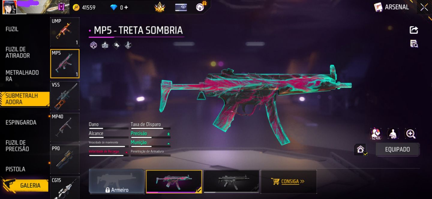 CONTA FREE FIRE COM CONJUNTO JIRAIYA | UMP BOOYAH | CONJUNTO VIBE BORBOLETA