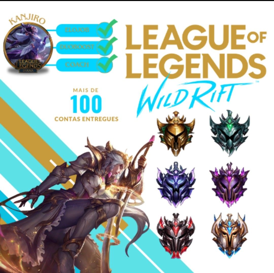 Elojob WildRift - Rápido e barato - Todos os modos - Ranked comum ou lendaria
