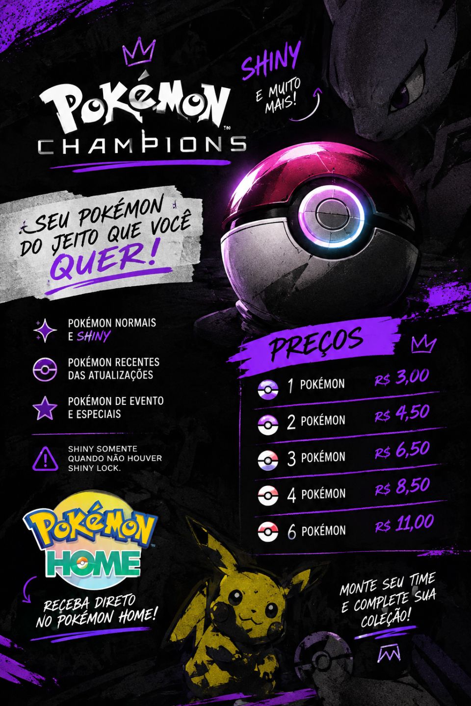 PÓKEMONS SHINY PARA POKÉMON CHAMPIONS