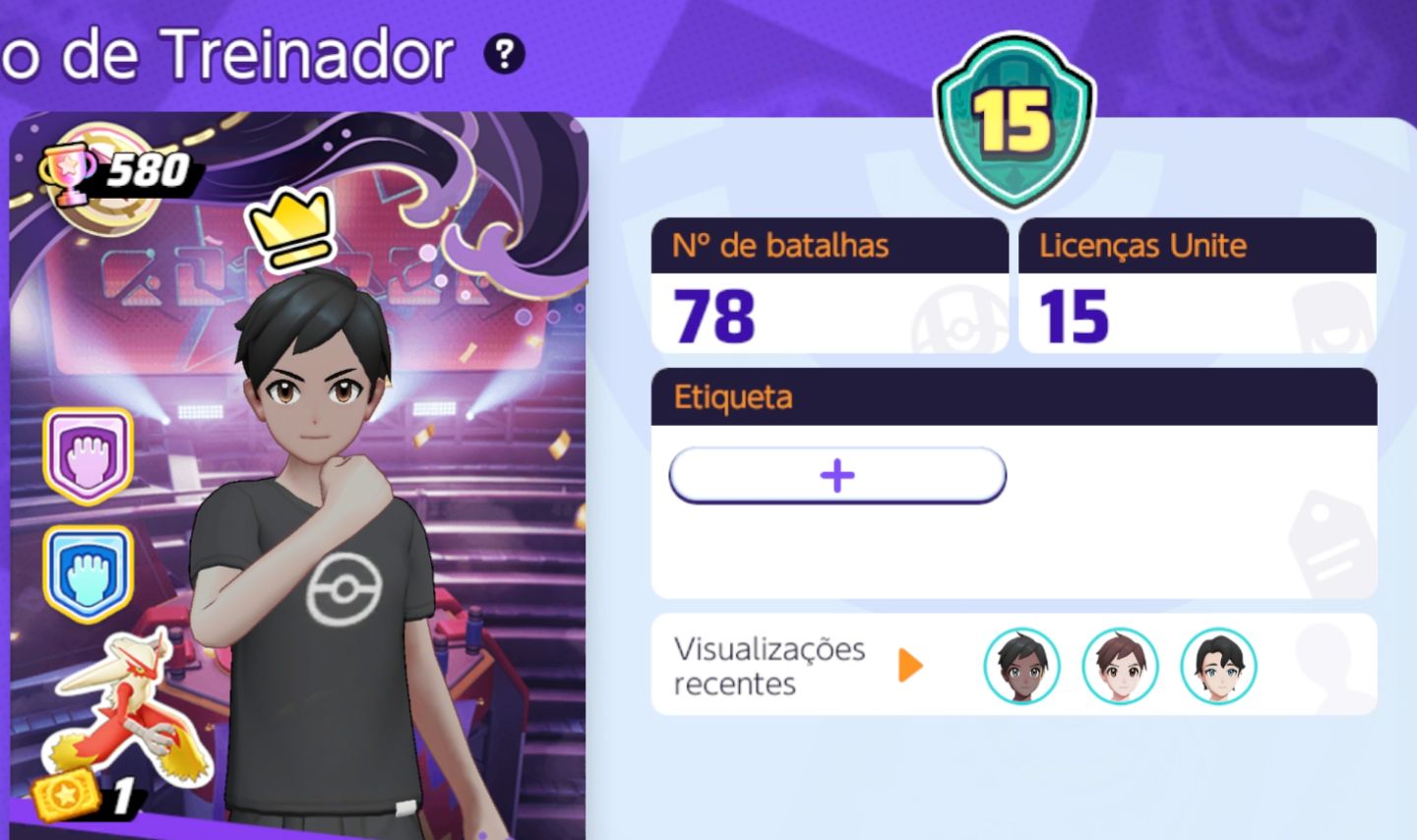 Conta de Pokémon Unite