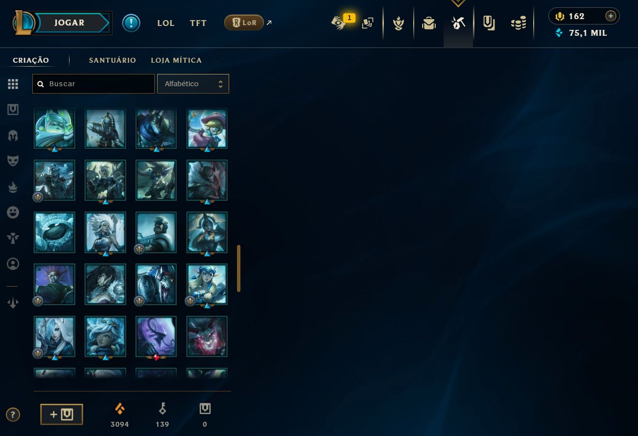 Conta LoL lvl 1244 | D3 | Todos Champs Liberados | Só comprar e jogar