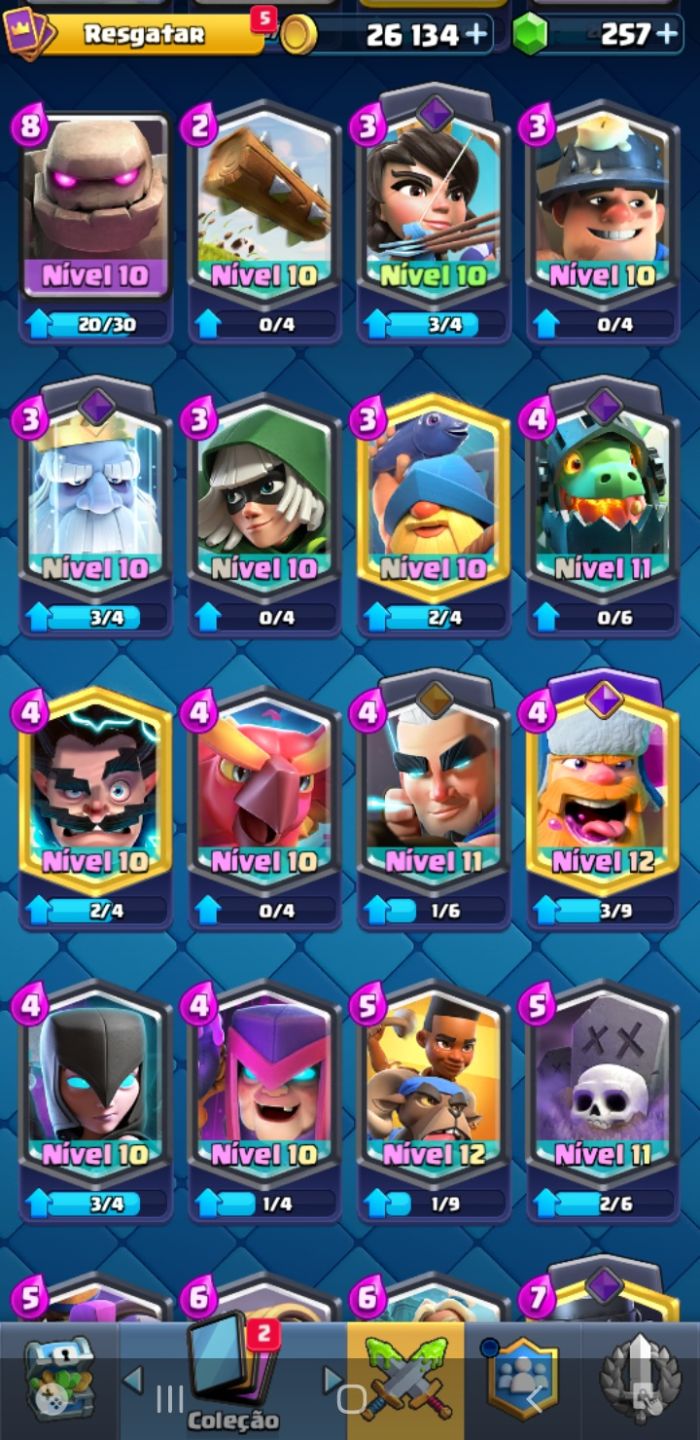 CONTA CLASH ROYALE | 6319 TROFÉUS | 607 GEMAS | CARTAS LVL 12 | LENDÁRIAS