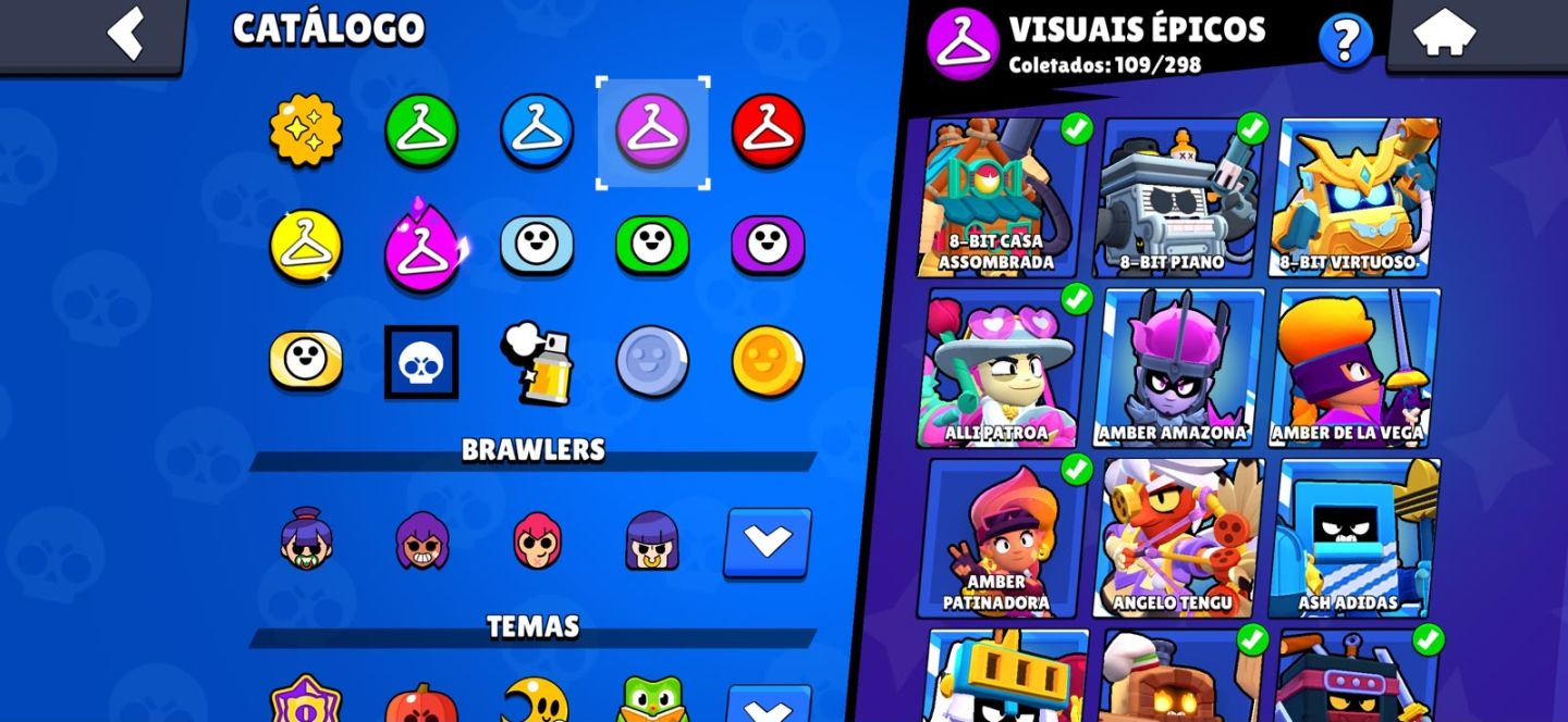Conta de Braw stars 49k de troféus + várias skins lendárias e míticas