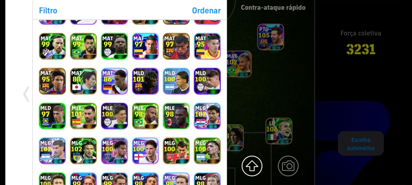 Conta eFootball Mobile Muito Forte | Força Coletiva 3231