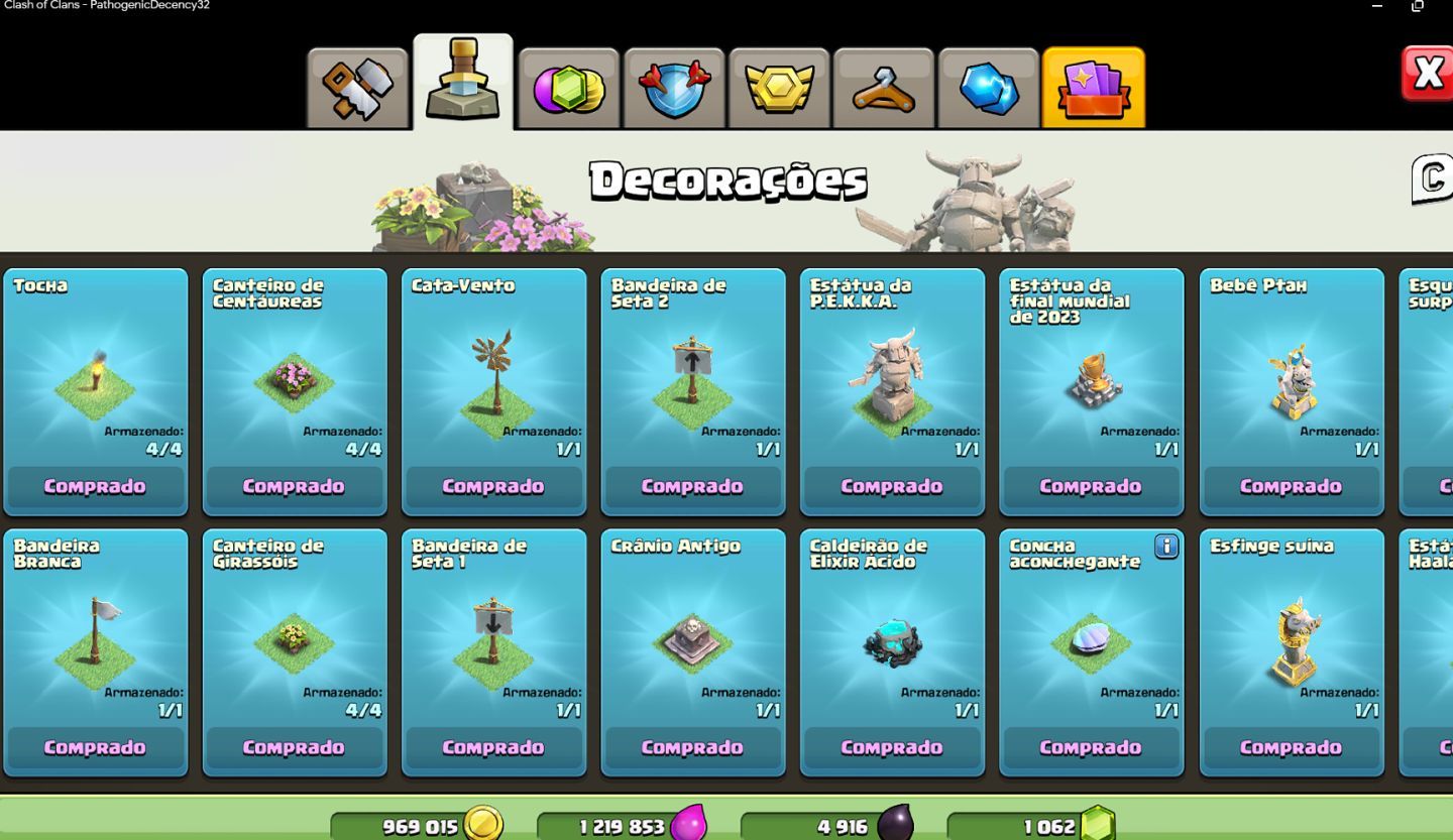 CONTA CLASH OF CLANS CV18 NÍVEL 216 | BASE DO CONSTRUTOR FULL MAX