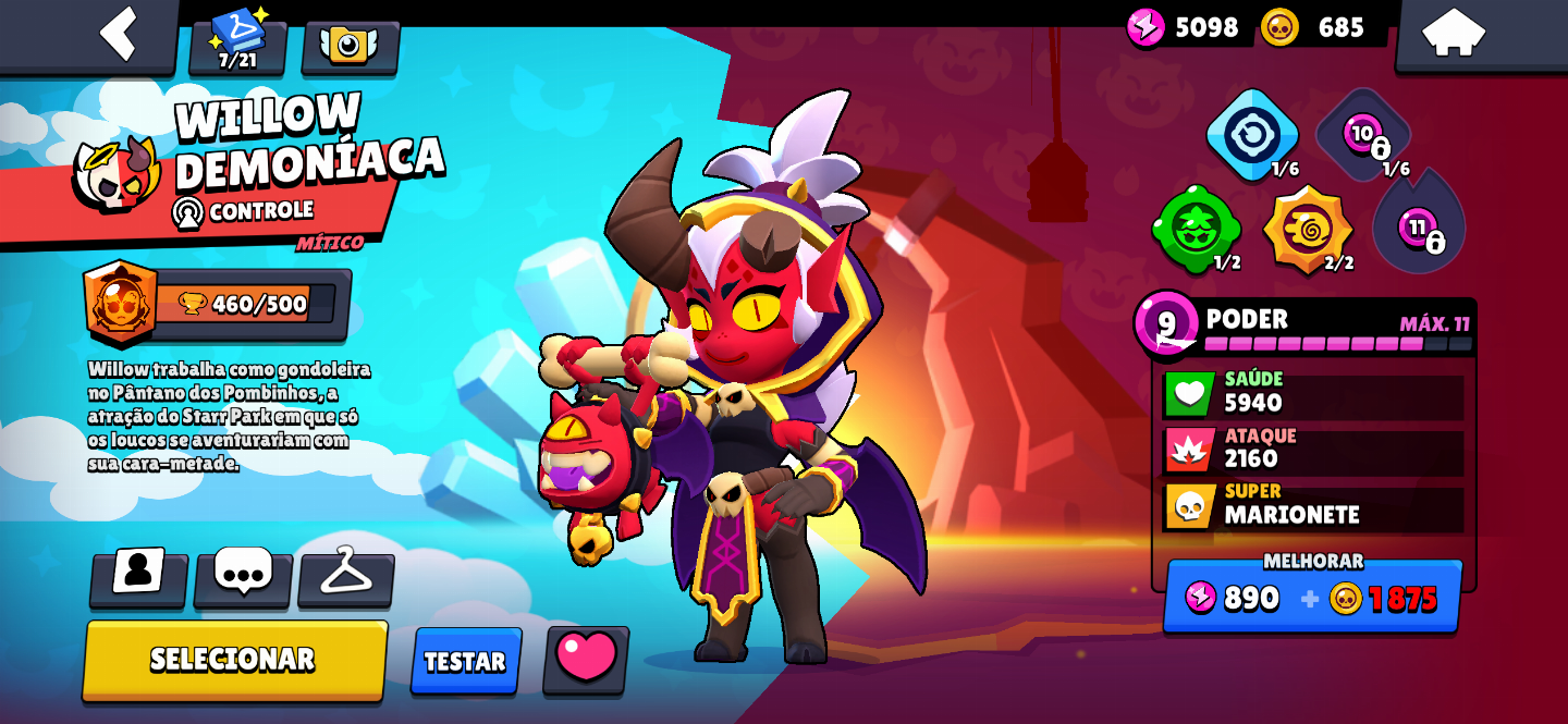 CONTA BRAWL STARS RARA (CRIADA EM 2020) 13.3K TROFÉUS | 112 SKINS