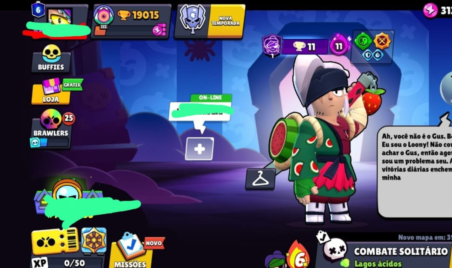 Conta de brawl stars 19k de troféus super rara