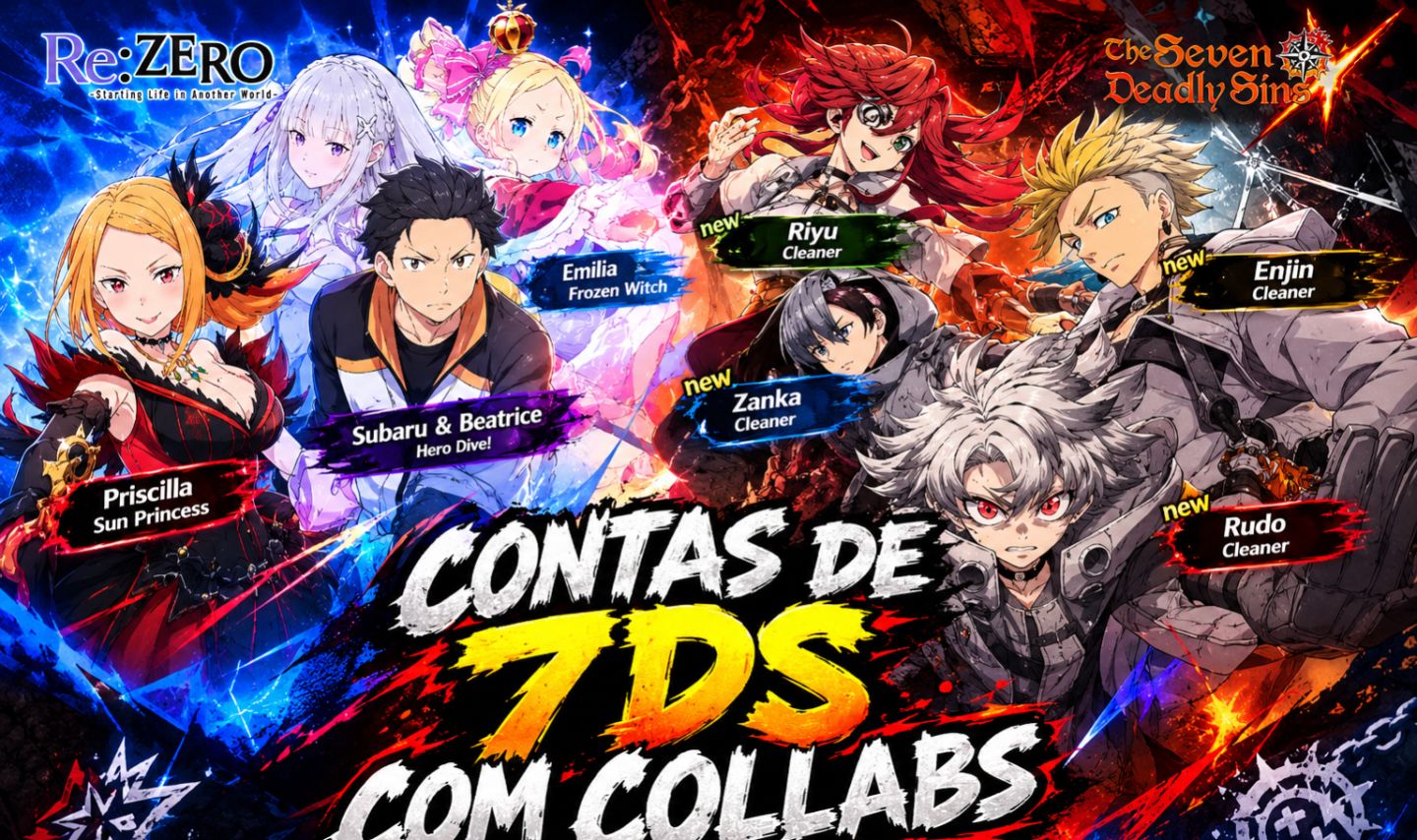 CONTA DE 7DS COM COLLABS!!!