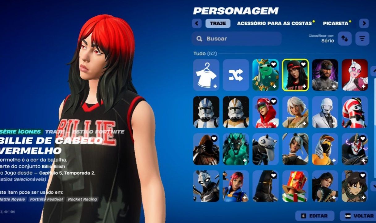 CONTAS DE FORTINITE COM 53 SKINS MUITO BOA 100 VBUCKS