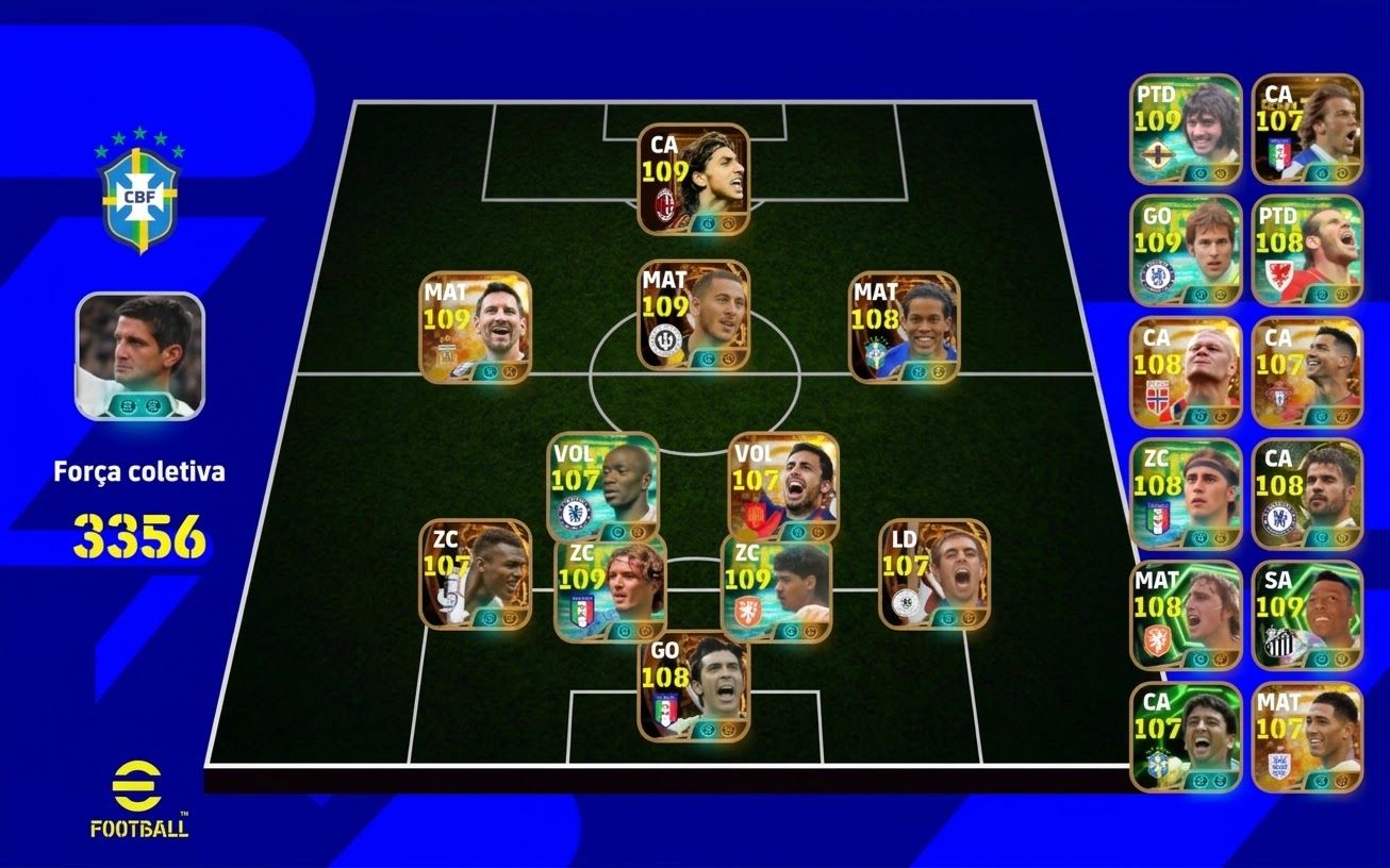 PES/EFOOTBALL 3356 FORÇA | 8.900 COINS | 1700+ EPICS | 89M GP | CONTA TOP ELITE