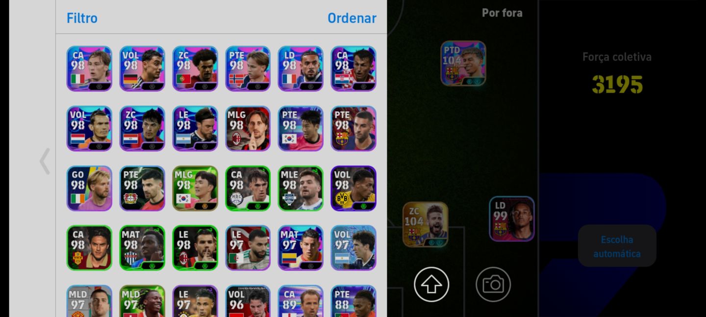 Neymar 107 Barcelona, Pique Raro, Vitinha 106, Odegaard 105, Bebedouro e Basten.
