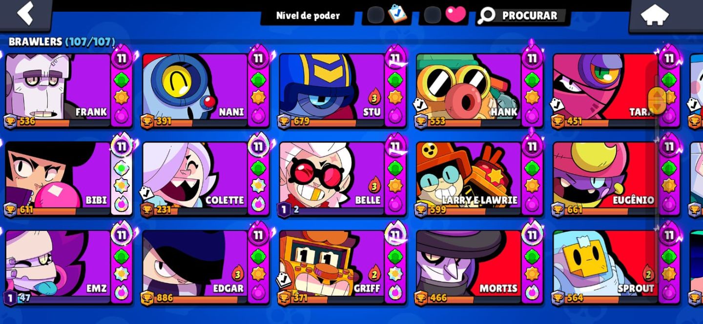 PACOTE 2 CONTAS: BRAWL STARS + CLASH ROYALE | FULL COLEÇÃO