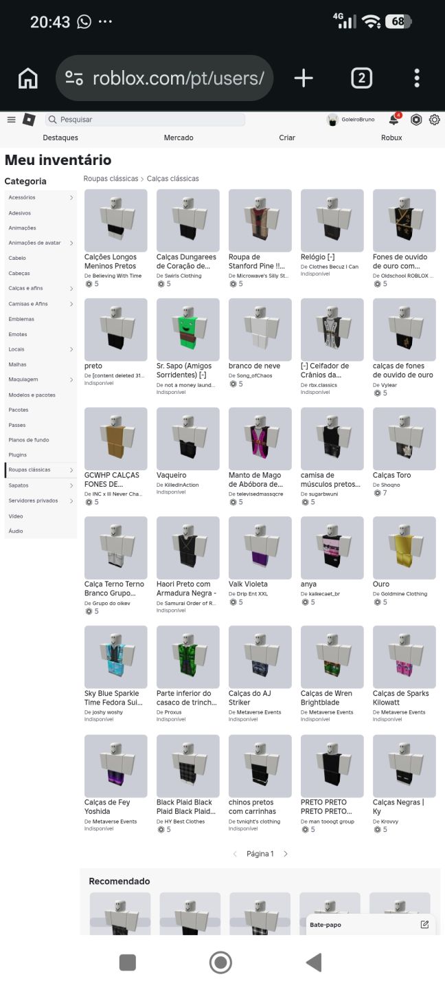 Conta roblox 2020 11k Gastos mais GoldLika: Battle e varios Off Sales