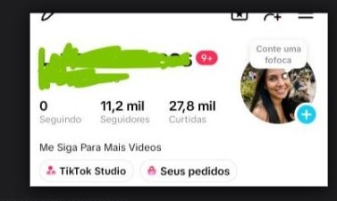 CONTA TIK TOK 11.000k live cell + alto engajamento+ PRA IR LOGO ! GARANTIA