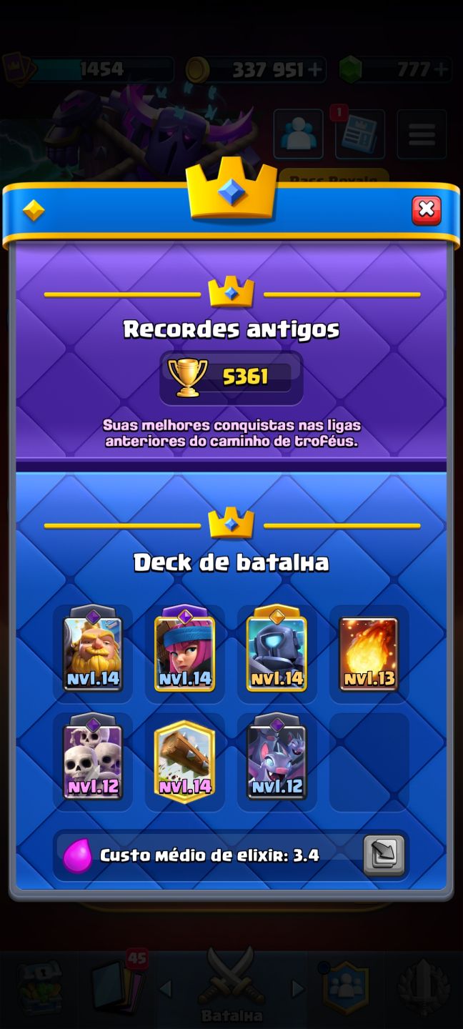 Conta de Clash Royale - Nostalgia para quem gosta
