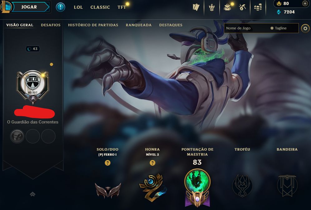 [Entrega Automática] Lol Ferro, 48 Skins, 7K Ea, Upada na Mão, 100% Segura!