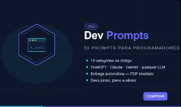 DevPrompts Pro 50 Prompts para Programadores | ChatGPT, Claude e Gemini