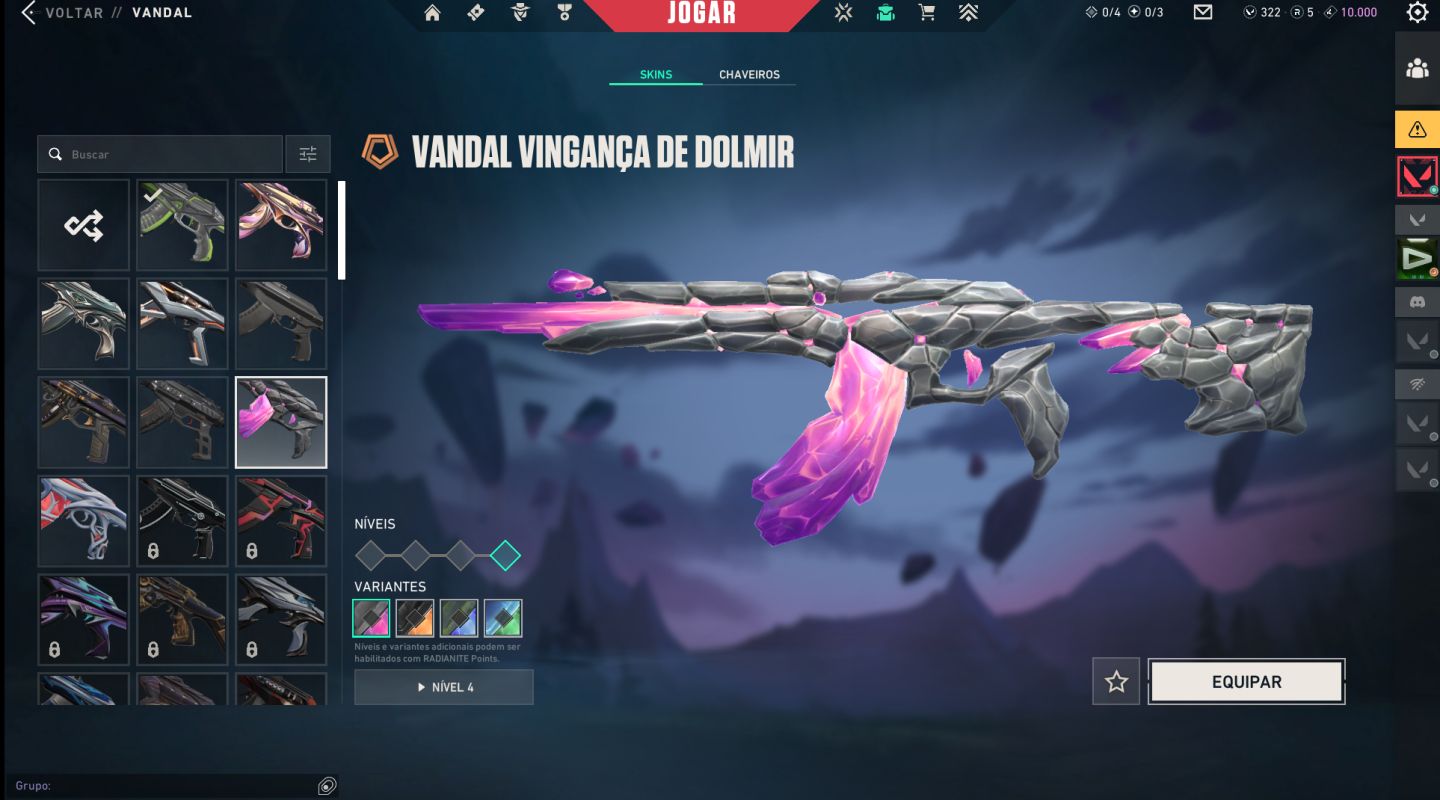 CONTA VALORANT | 12 SKINS MELHORES SKINS | RGX + KARAMBIT SUBLIME + XENOCAÇADORA