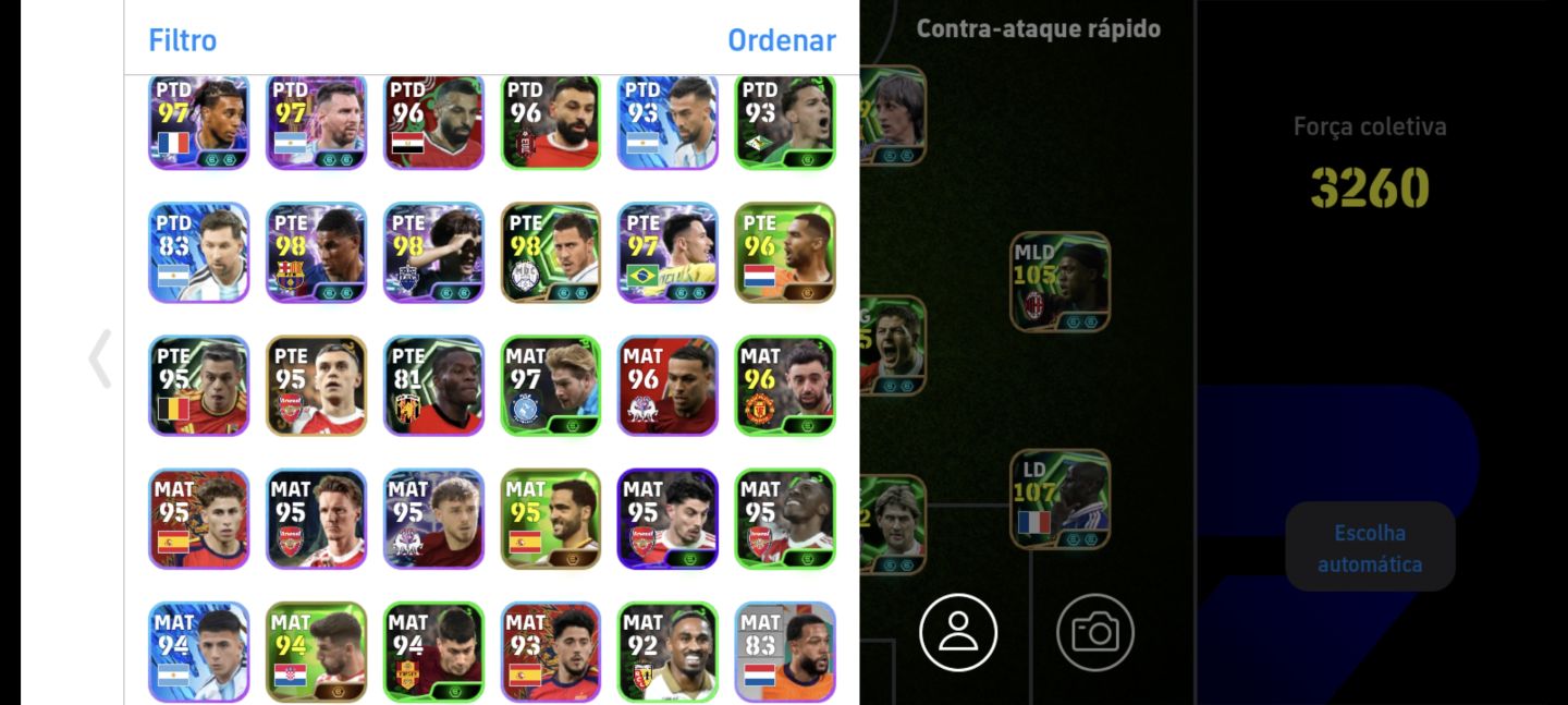 CONTA DE EFOOTBALL MOBILE COM 3279 OVER!!!diamante
