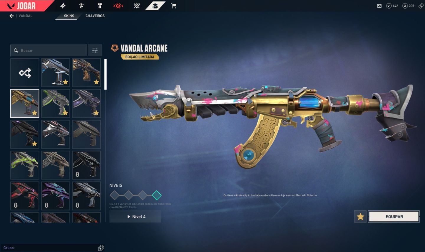 CONTA VALORANT FULL | VANDAL KURONAMI + VANDAL ARCANE + KARAMBIT VCT 2025 + SKIN