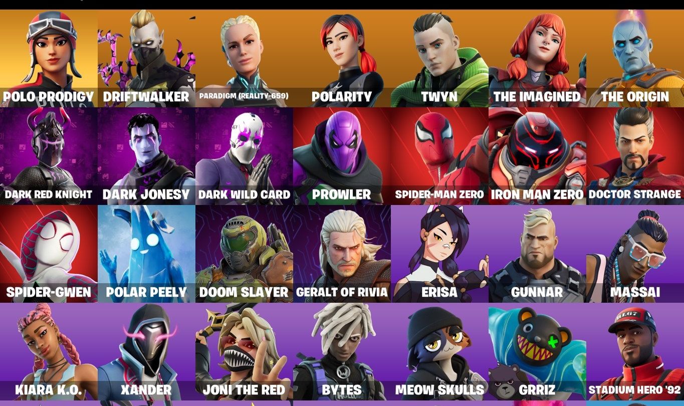 Conta fortnite full acesso com 47 skins incluindo polo prodigy e picareta reaper