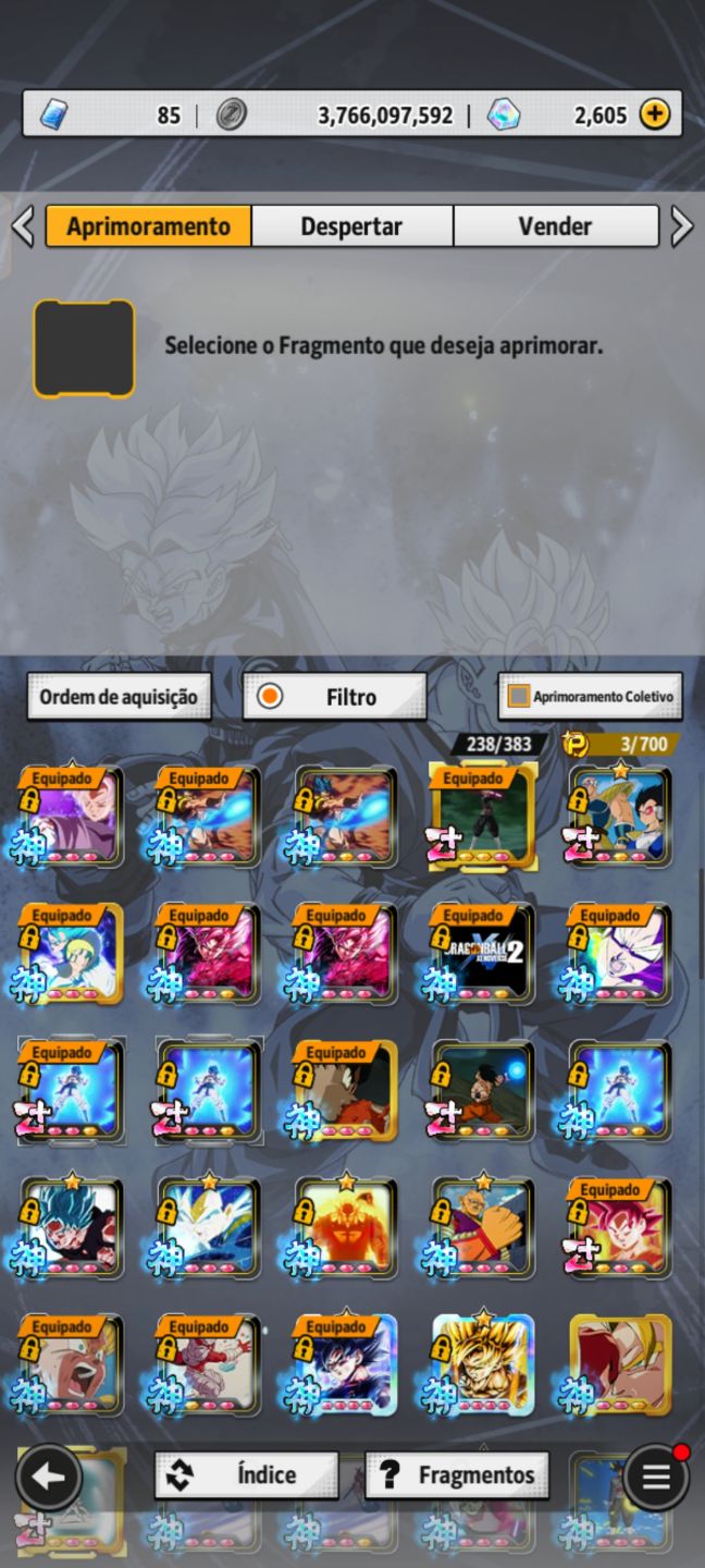 CONTA DRAGON BALL LEGENDS À VENDA