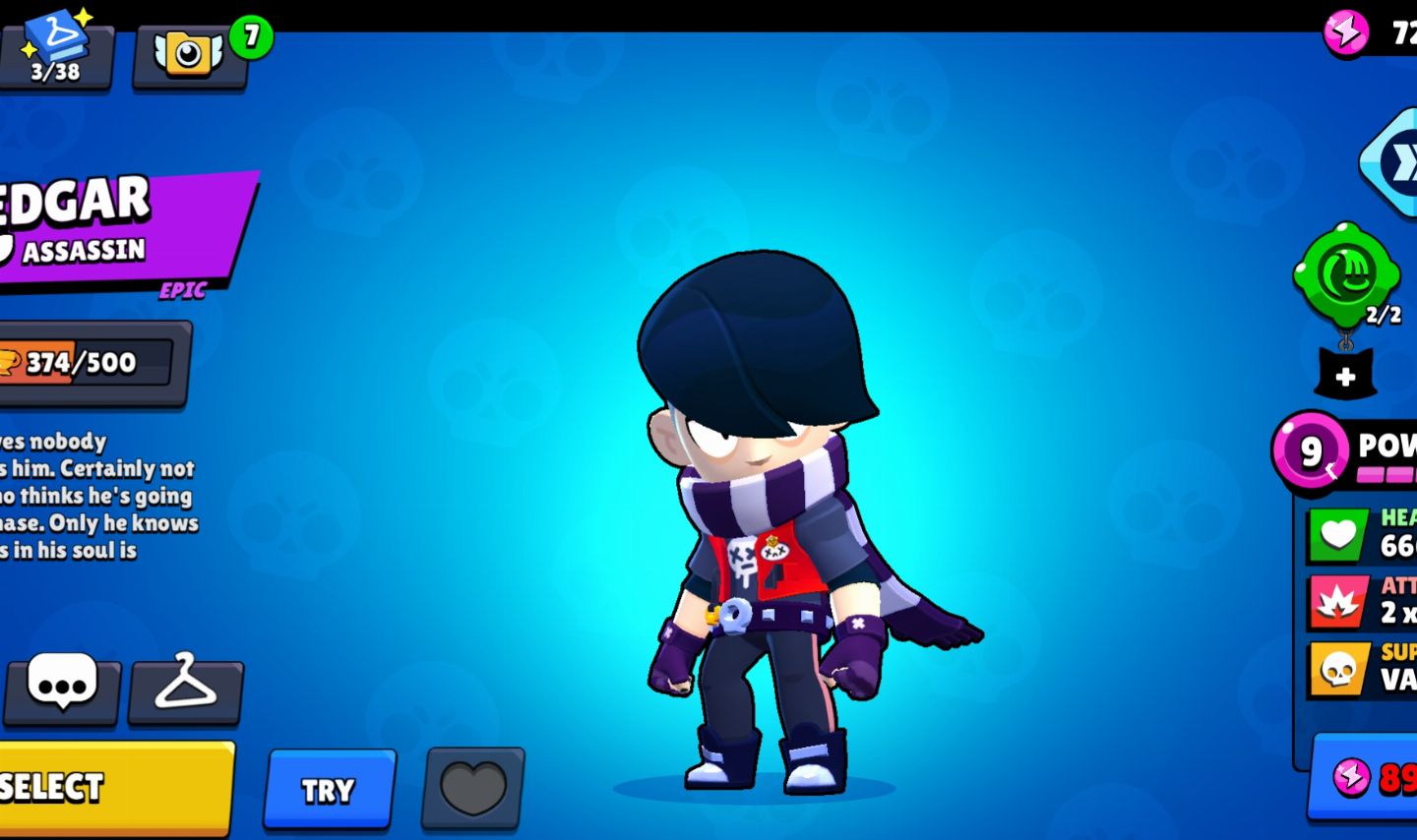 CONTA BRAWL STARS 1470 TROFÉUS | 16 BRAWLERS | EDGAR EVO | NITA EVO