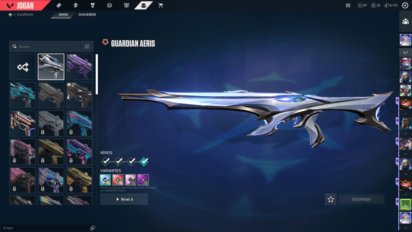CONTA COM 55 SKINS, KATANA EX.O, FACA VCT LIMITADA, VANDALS E PHANTOMS PREMIUM