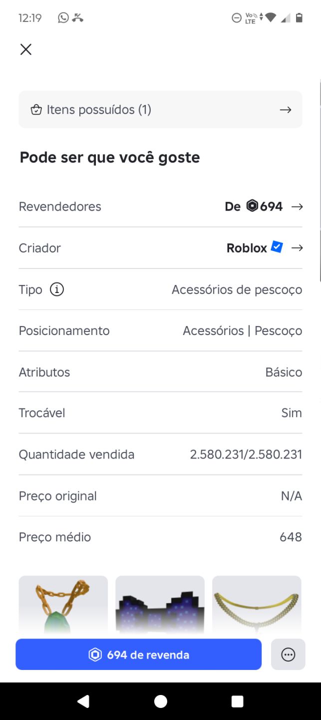 Conta de 2015 com item limitado