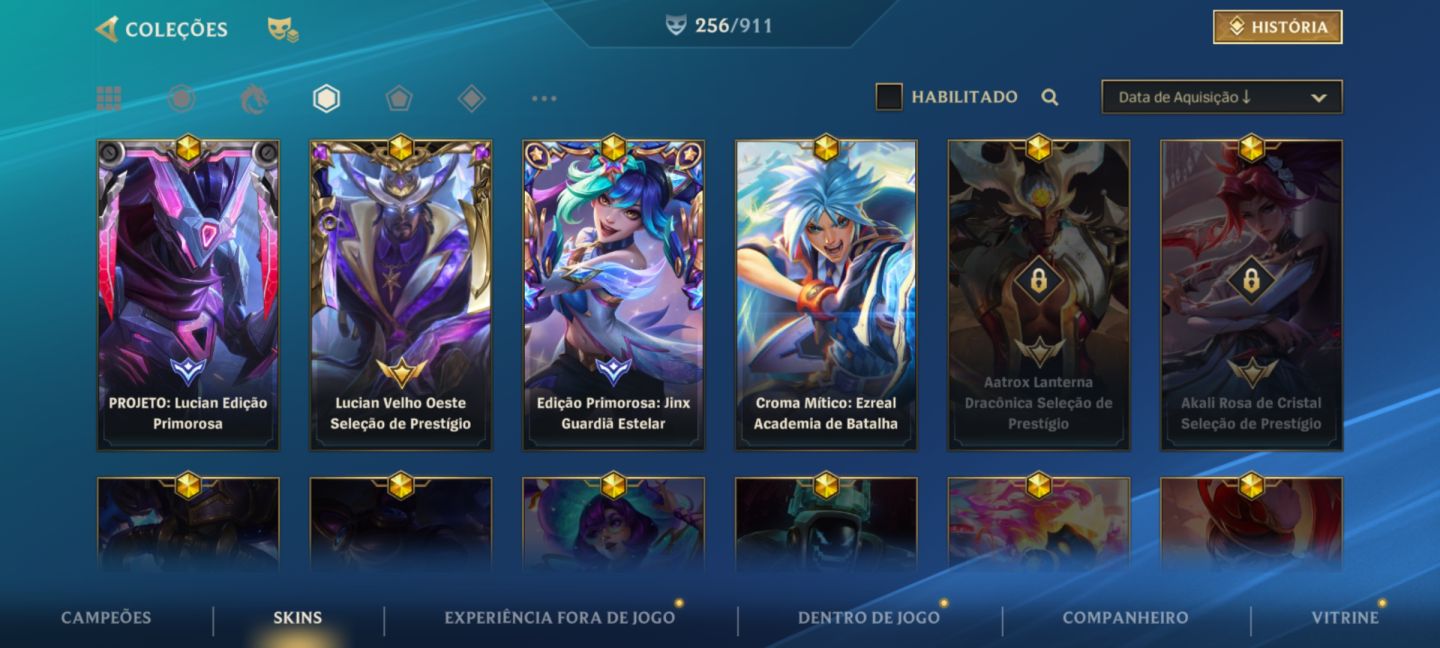 Conta Wild Rift - 257 Skin Nvl:380 (Primeiros Passes) Rara