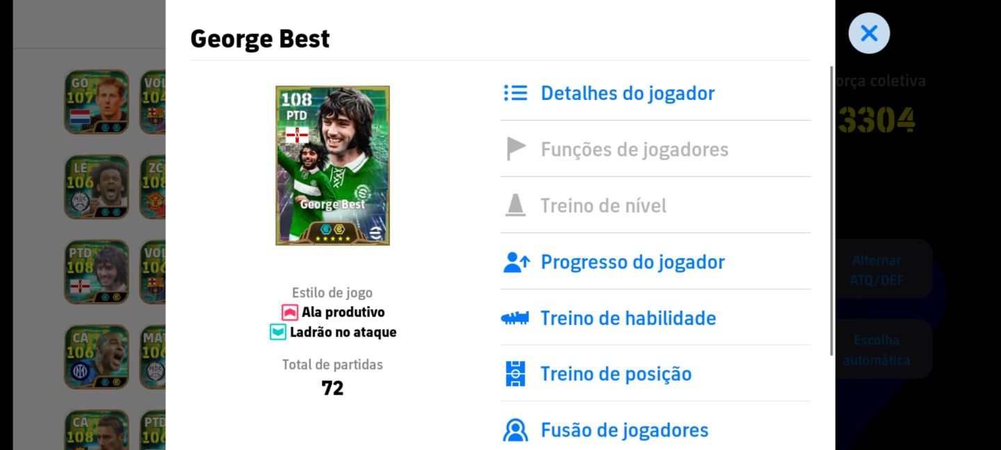 Conta efutebol com 6 box recentes