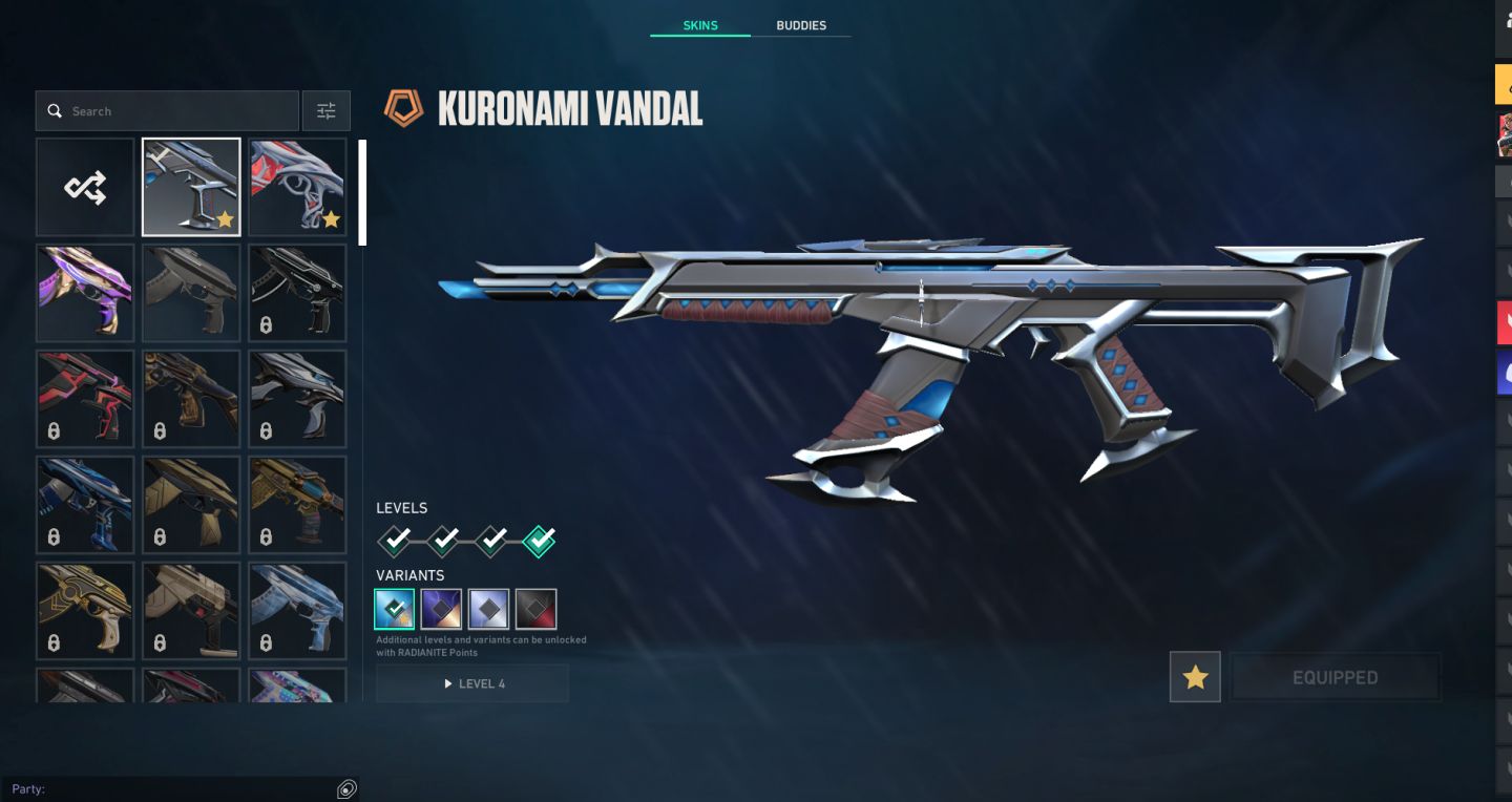 CONTA VALORANT LVL 118 VANDAL KURO + GAIA, KATANA KURONAMI + NEO OESTE SHERIFF