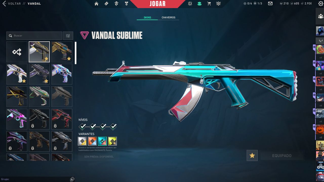 Conta Main Valorant/League OF Legends LoL Muitas Skins em ambos jogos