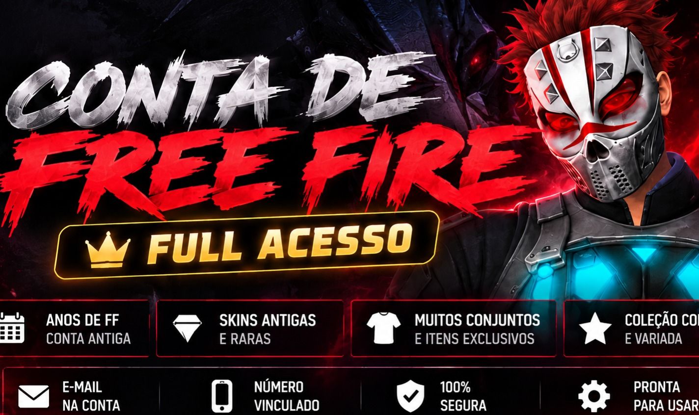 CONTA FREE FIRE 8 ANOS | FULL ACESSO | SKINS ANTIGAS + CONJUNTOS
