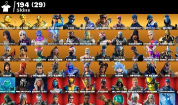 CONTA STW OG|194 SKINS|PASSES RAROS|SKINS MARVEL|ORANGE JUSTICE|3 GOLDS|1450 VBU