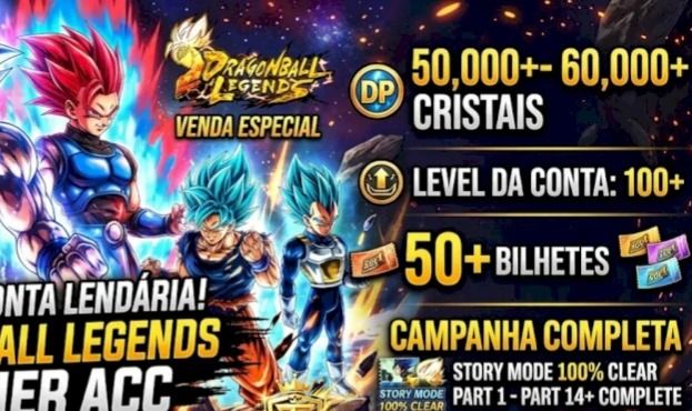 Contas Dragon Ball Legends - Apenas Android 50k-60k cristais