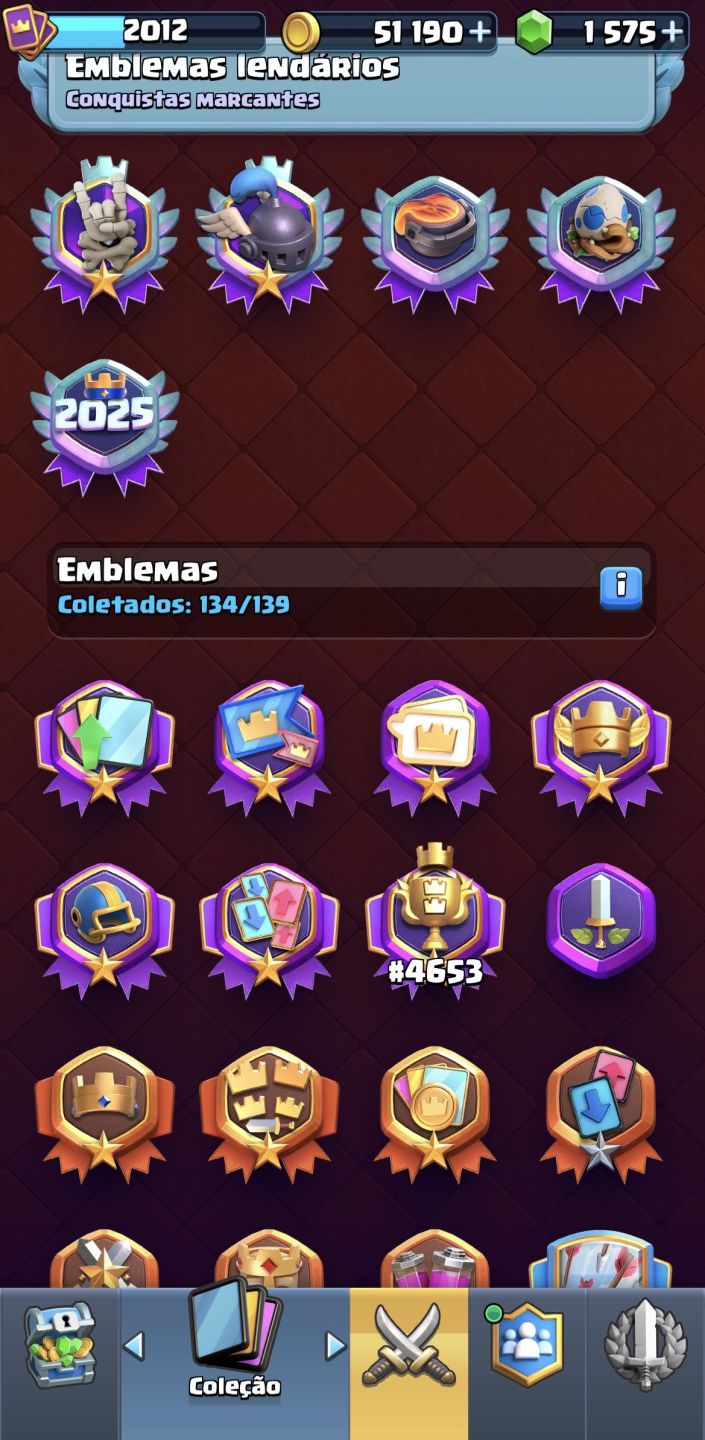 Conta Clash Royale | 14K+ Troféus | Top 4653 Global Duplas | Emotes + Passes