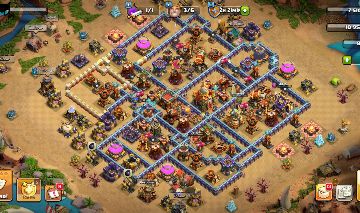 CONTA CLASH OF CLANS CV16 DEFESA FULL, EQUIP E HEROIS BEM UPADOS