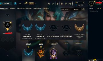 CONTA LOL - VENDA PELAS SKIN 36 BOAS SKIN ( ELO PLAT 4 )