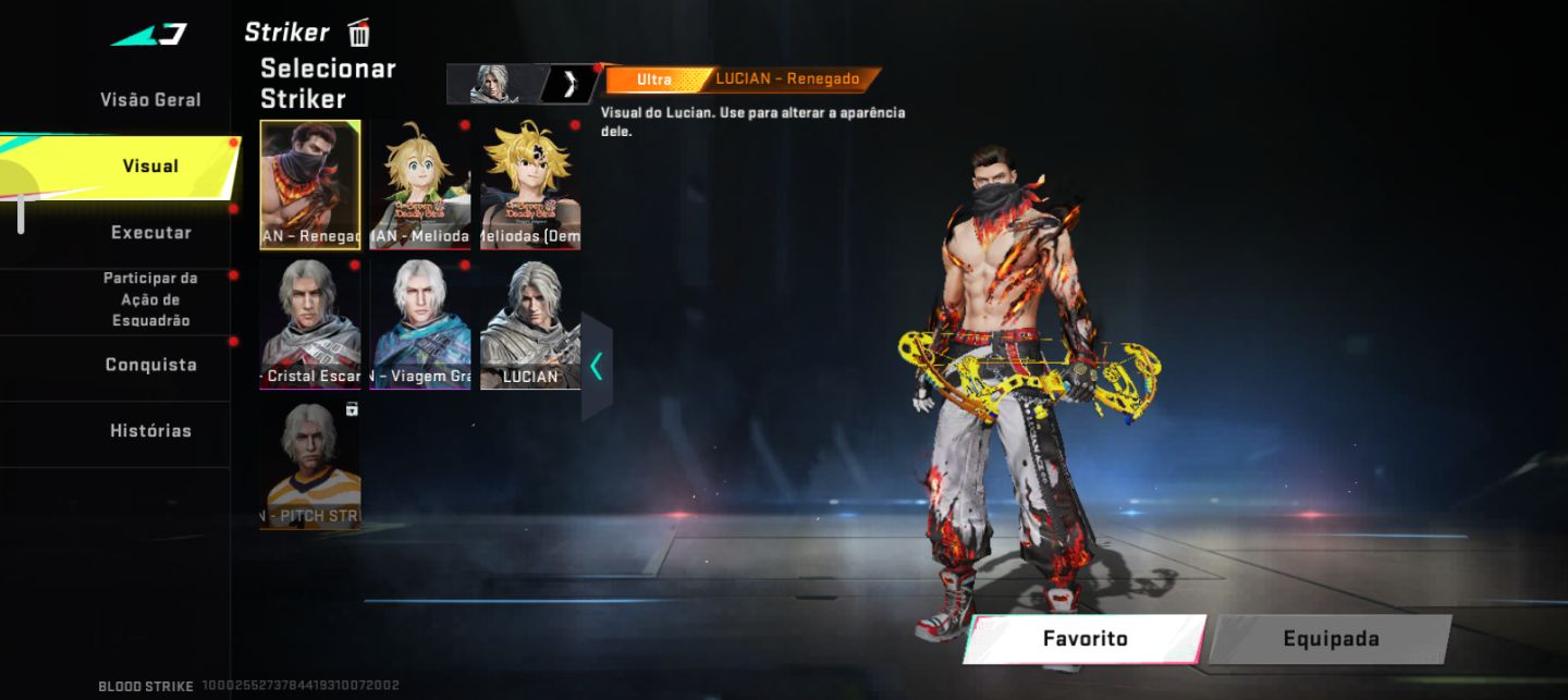 Conta bloodstrike, único dono cheia de skin (Armas, Facas,Strikers,2 Evos)$