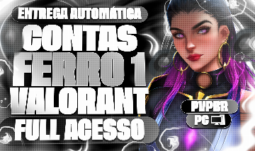 CONTA FERRO 1 VALORANT (RANK ATIVO ) ENTREGA AUTOMATICA 10 COMPRAS E GANHE 1