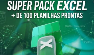 SUPER PACK 100 PLANILHAS EXCEL PRONTAS FINANÇAS, VENDAS, ESTOQUE E RH