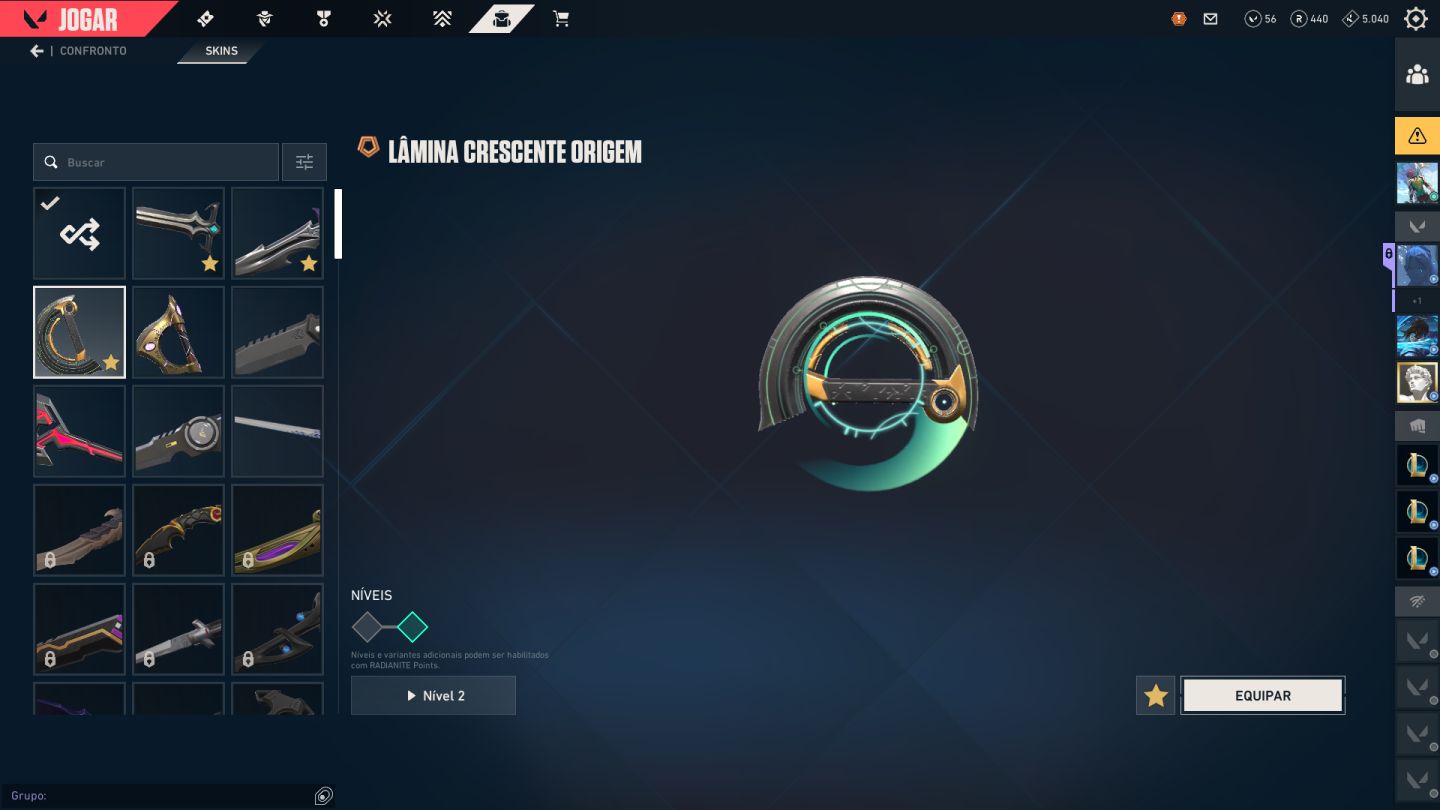 Conta valorant varias skins (LVL +200)