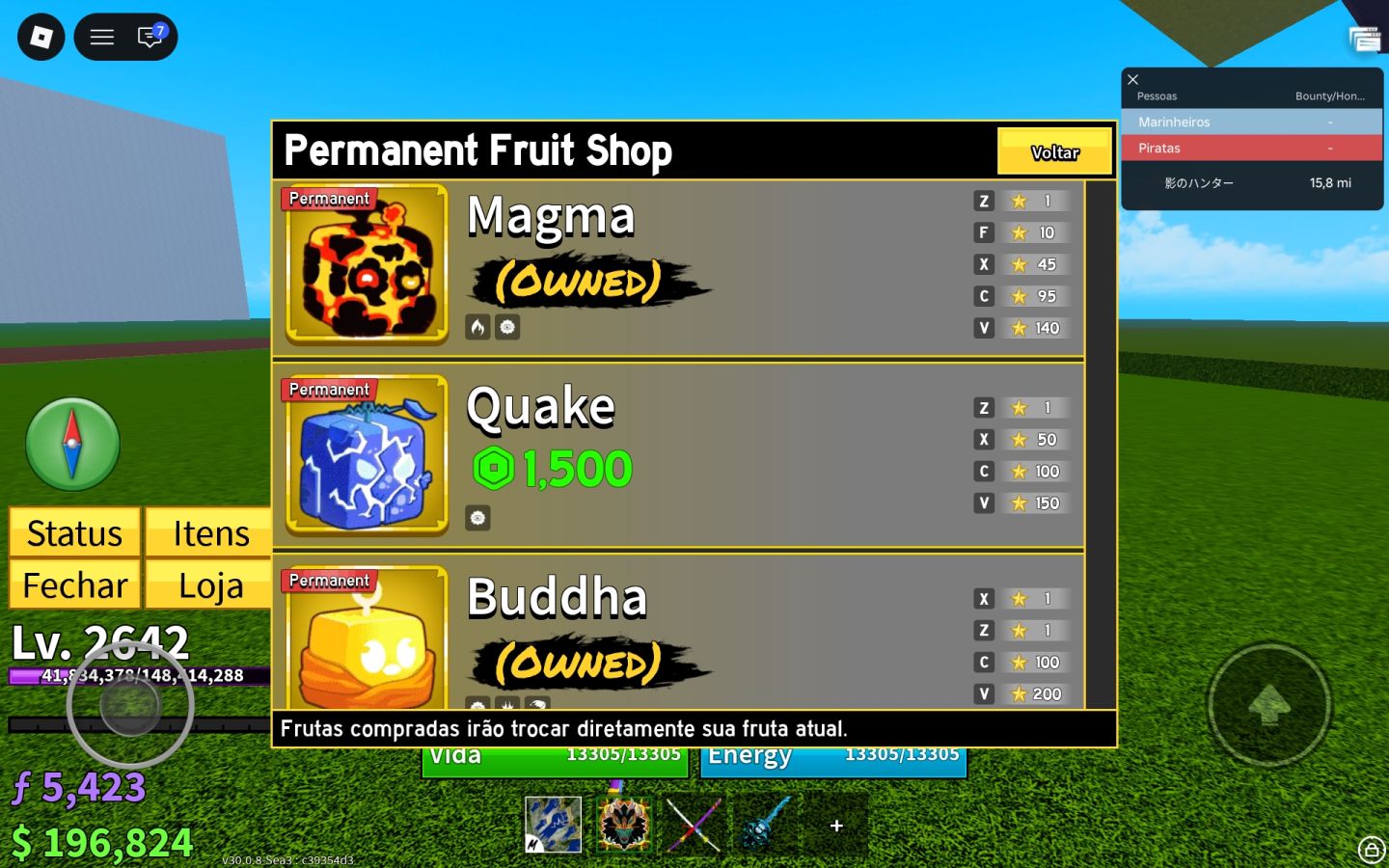 Conta blox fruits
