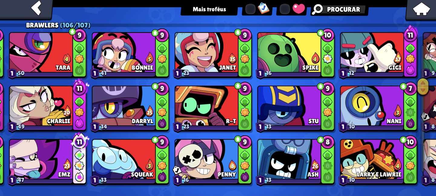 Conta Brawl Stars com todos os Brawlers e Elo mestre já pego