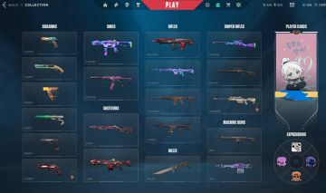 Conta valorant com karambit ion/xenohunter/84 skins no lol