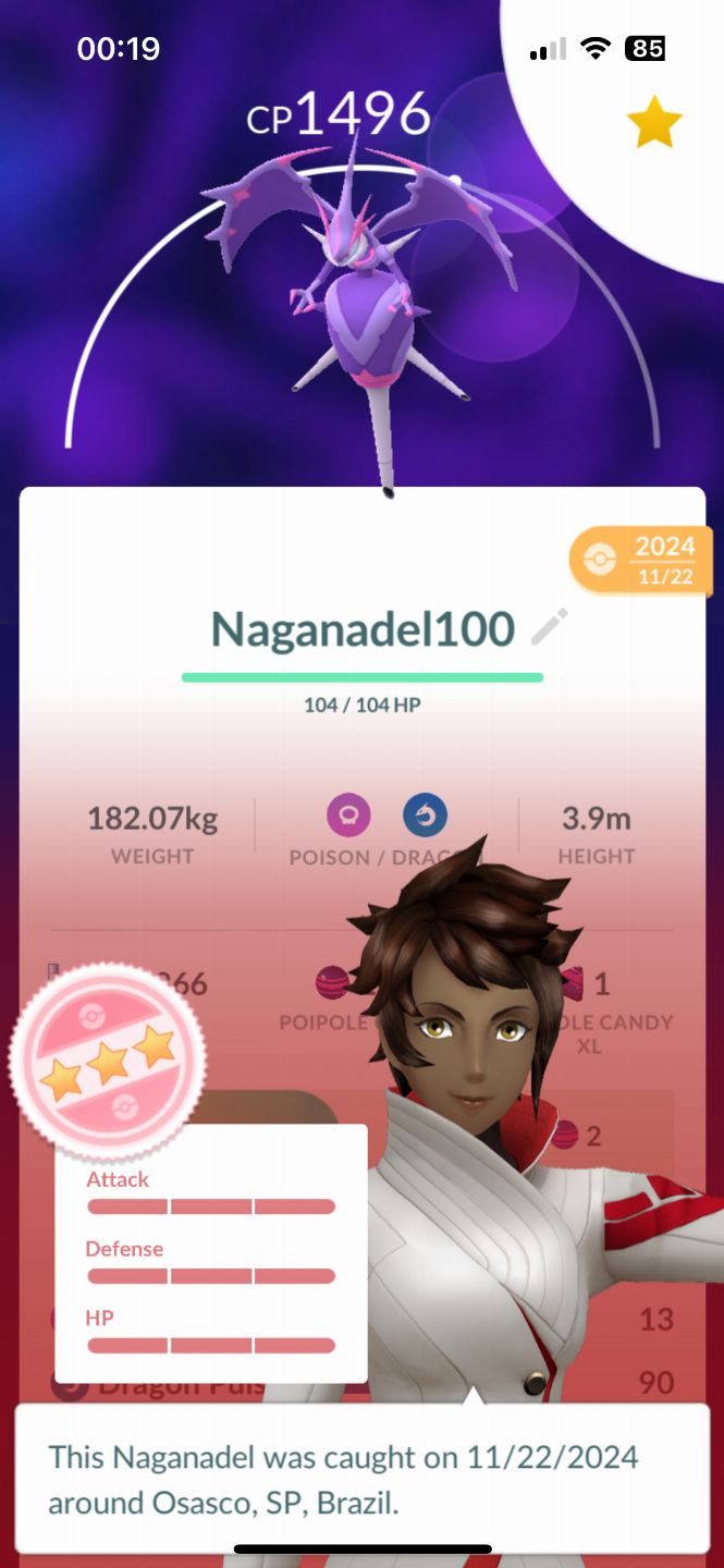 Conta Pokémon GO Level 48 Alteração de Nick Disponível
